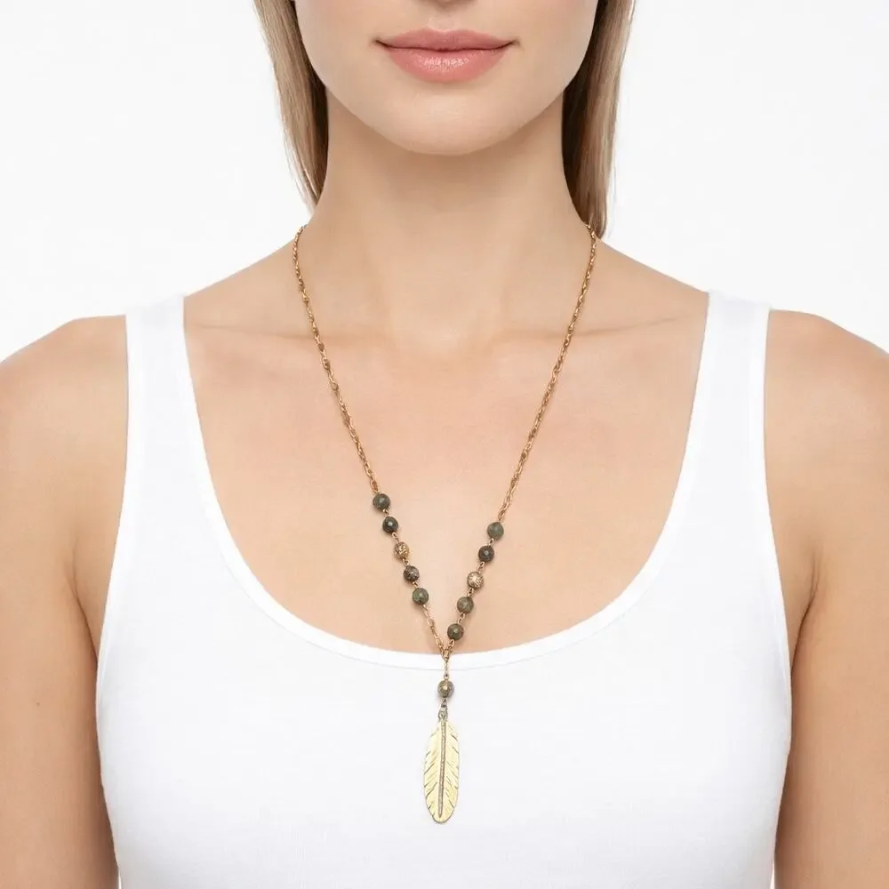 TAT2 Designs Feather Pendant Necklace